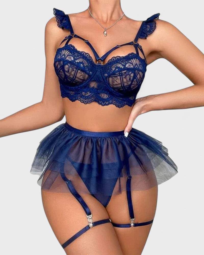 Melánie | Průhledné sexy blond spodní prádlo