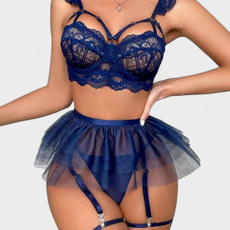 Melánie | Průhledné sexy blond spodní prádlo 