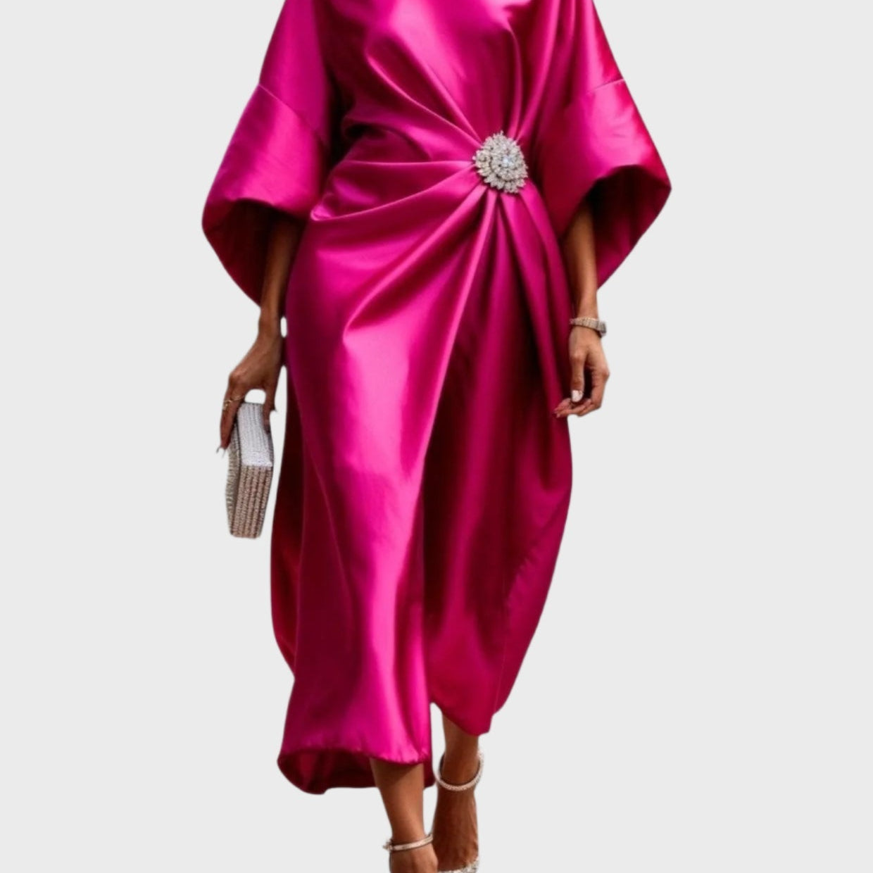 Saténové kalhoty s postranními ozdobami