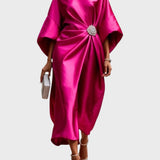 Saténové kalhoty s postranními ozdobami 