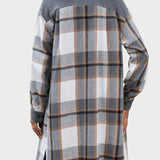 Celina | Košile-ako vestá se vzorem káro a kapsami