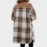 Celina | Košile-ako vestá se vzorem káro a kapsami