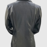 Adelina - Kožený kabát z italské kůže s knoflíky