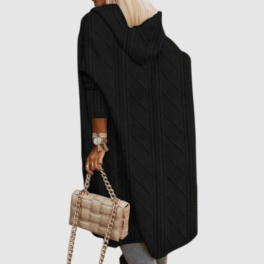 Lucie - Dlouhý kardigan s kapucí