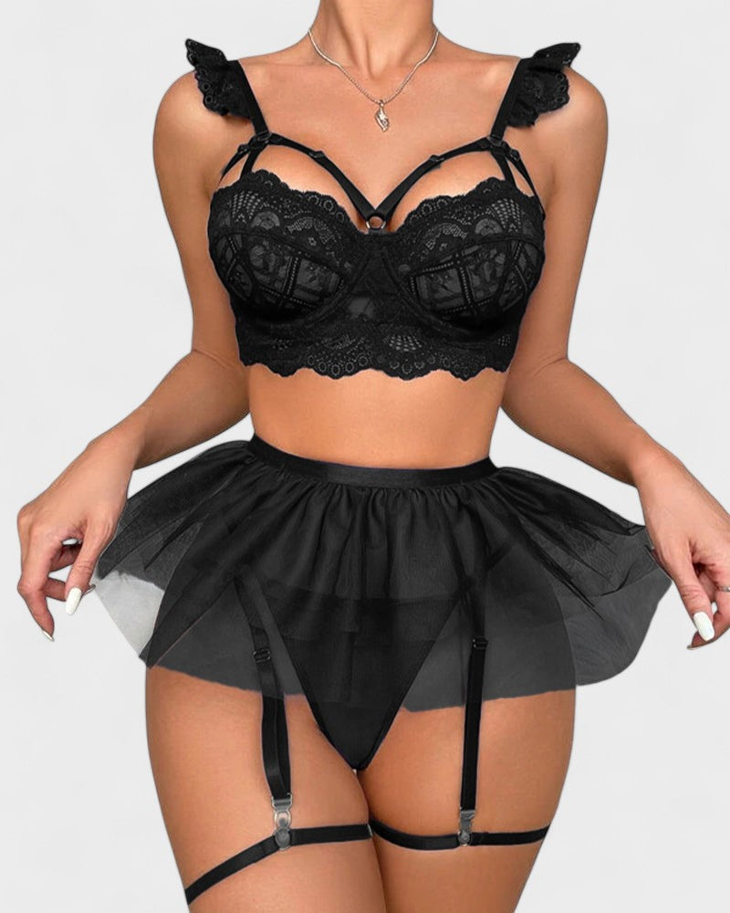 Melánie | Průhledné sexy blond spodní prádlo