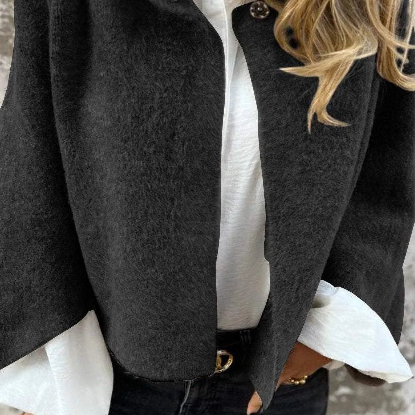 IVY™ - Kulatý límec vlněný kabát