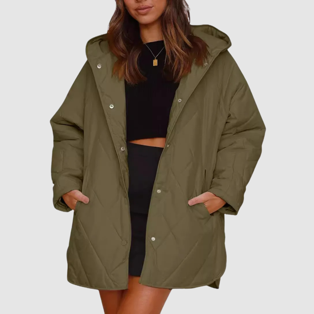 Kristýna - Přehnaně velký zimní kabát s kapucí