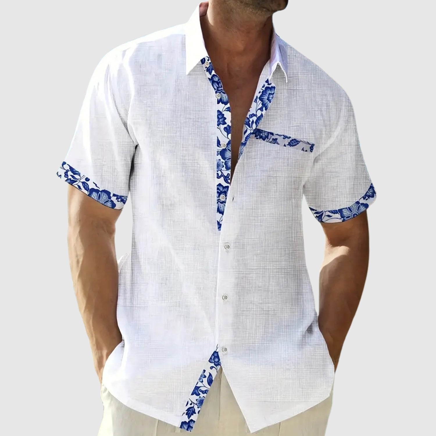 JAN – Košile s krátkým rukávem a kontrastními detaily