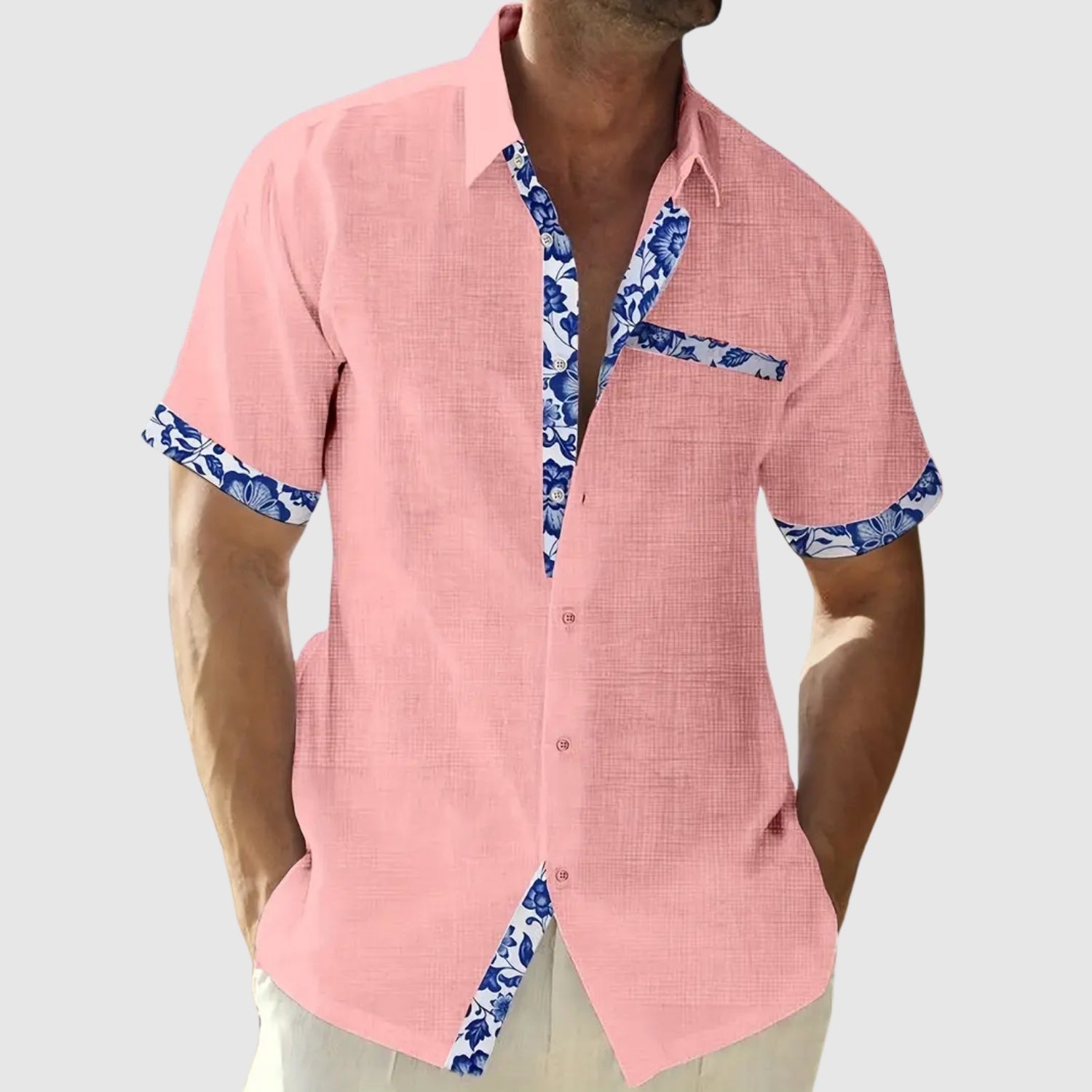 JAN – Košile s krátkým rukávem a kontrastními detaily