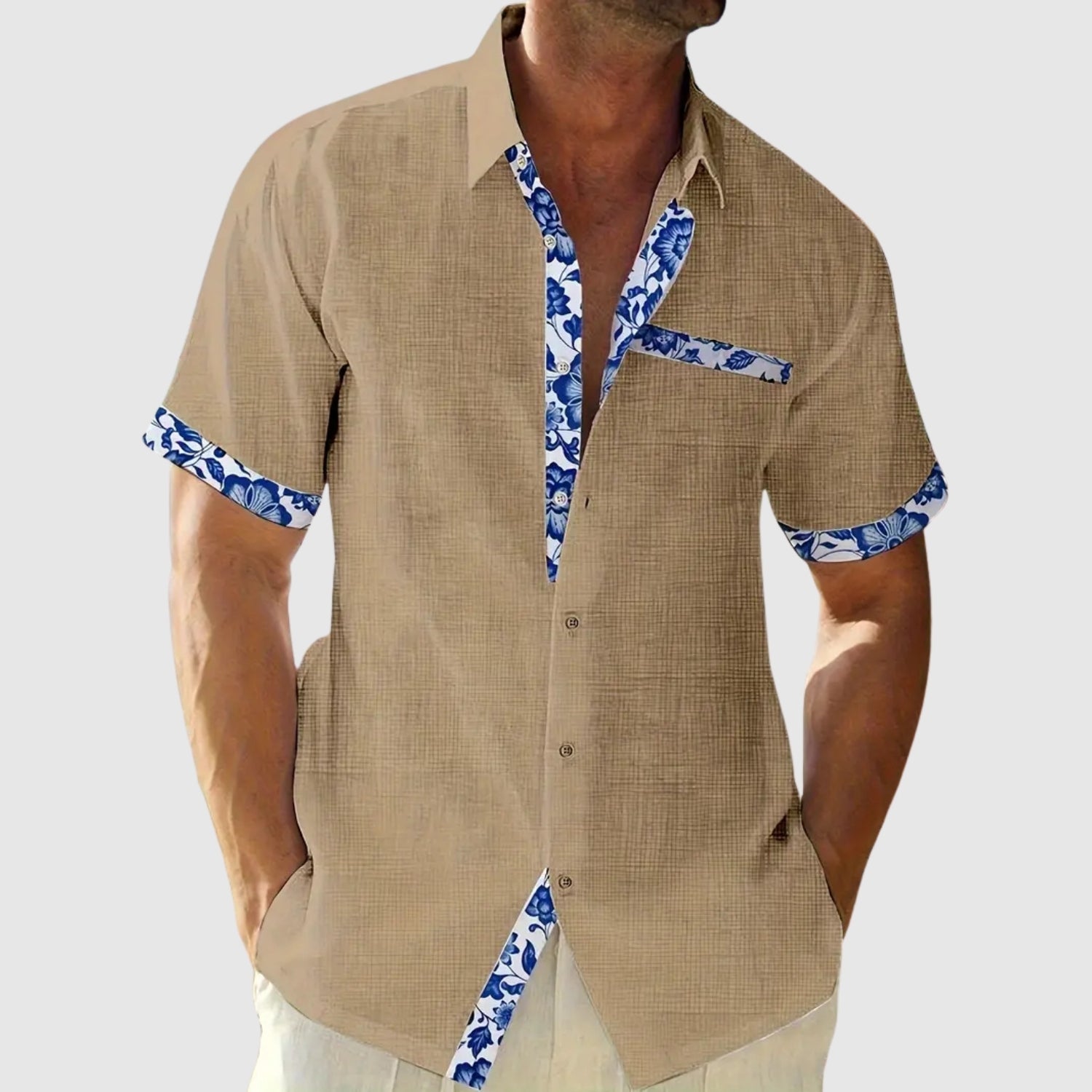 JAN – Košile s krátkým rukávem a kontrastními detaily