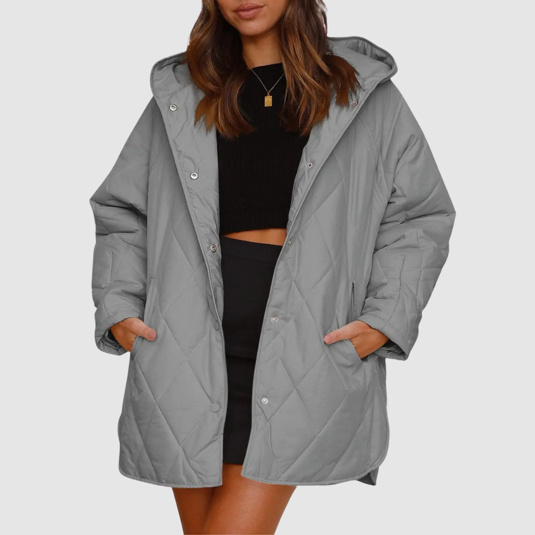 Kristýna - Přehnaně velký zimní kabát s kapucí