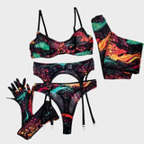 Serena | 5-dílná sada spodního prádla s tie dye