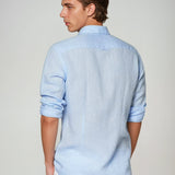 Esenciální Lněná Košile - Světle Modrá
