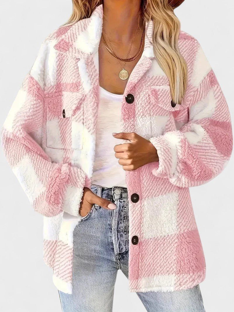 Martin | Stylová kostkovaná fleecová bunda