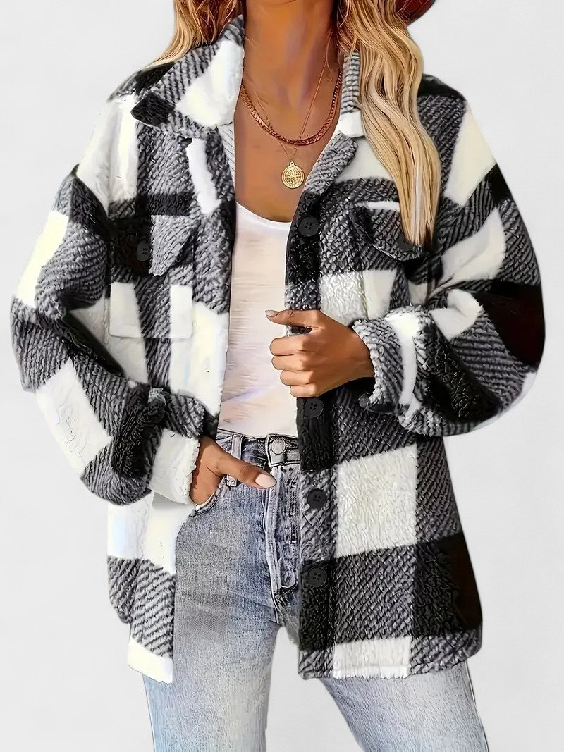 Martin | Stylová kostkovaná fleecová bunda