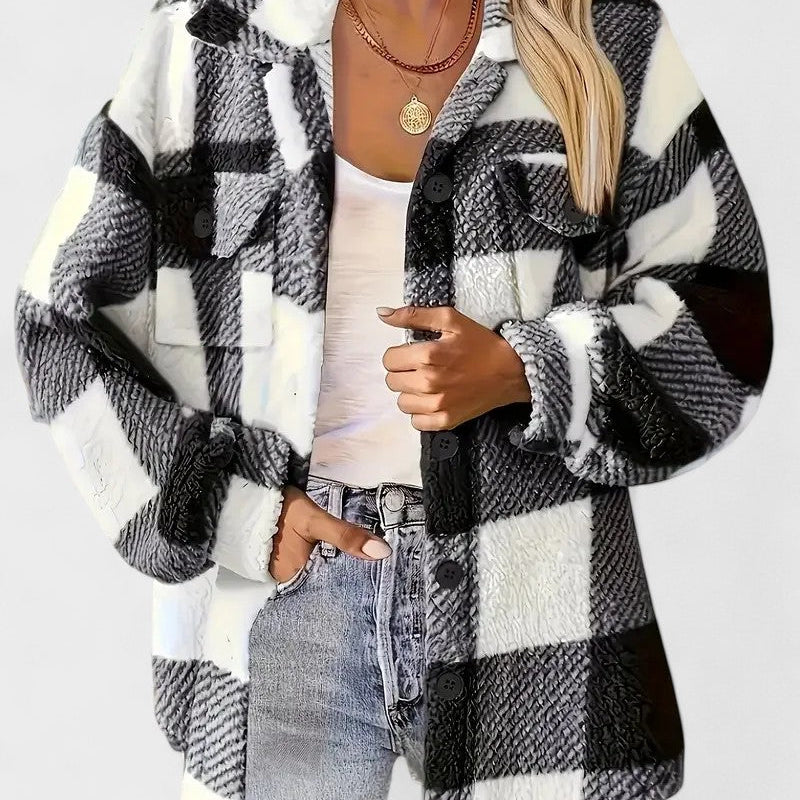 Martin | Stylová kostkovaná fleecová bunda