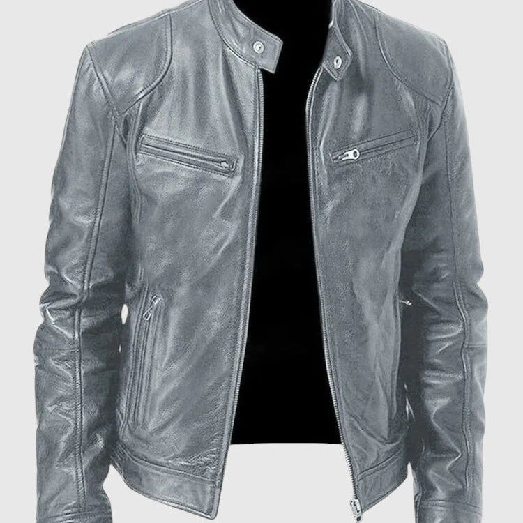 Henry - Ležérní kožená bunda pro muže