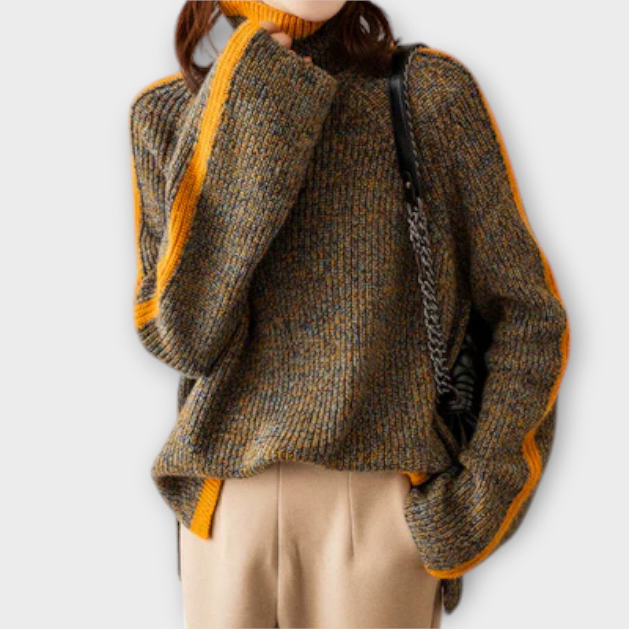 Karolína | Elegantní Prošívaný Komfortní Dámský Svetr