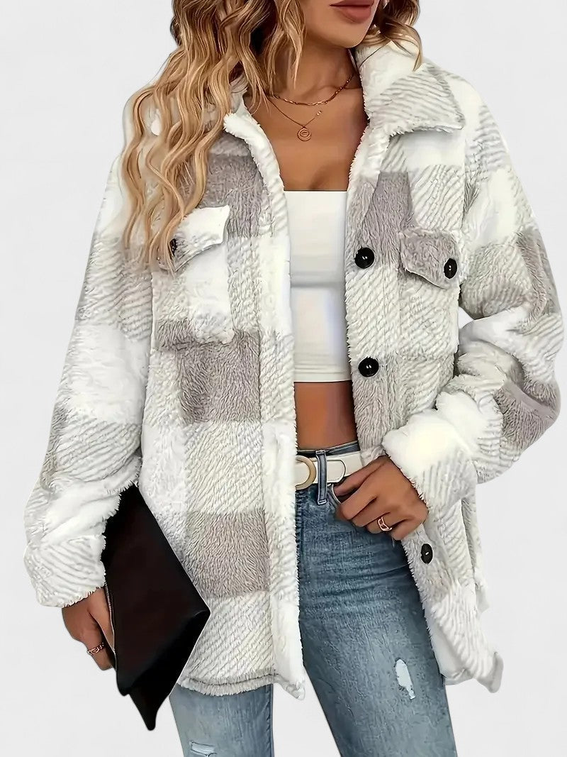 Martin | Stylová kostkovaná fleecová bunda