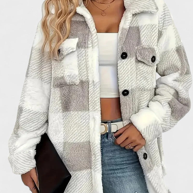 Martin | Stylová kostkovaná fleecová bunda