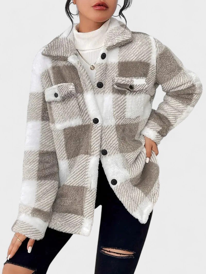 Martin | Stylová kostkovaná fleecová bunda