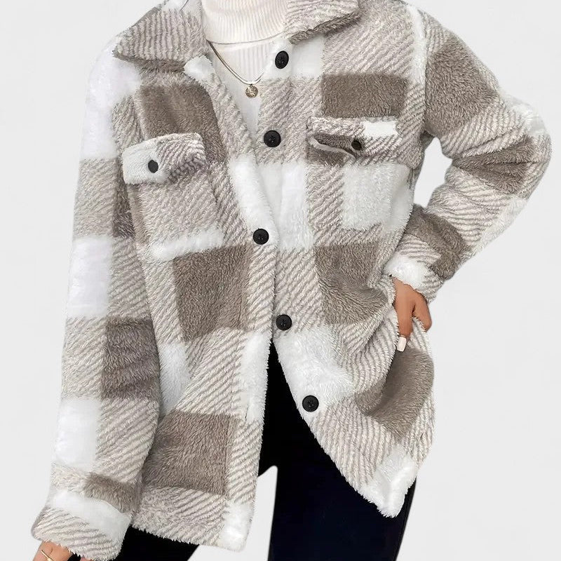 Martin | Stylová kostkovaná fleecová bunda