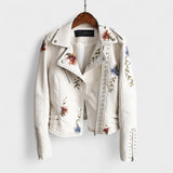 Lotte | Stylové květinové kožené sako