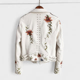 Lotte | Stylové květinové kožené sako