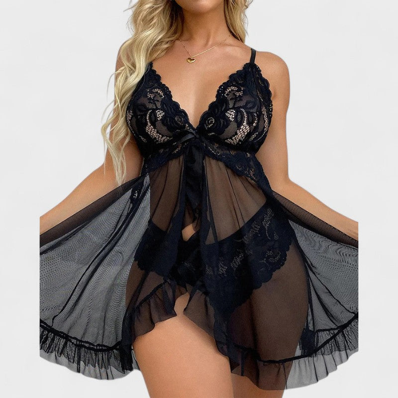Šárka | Svůdné síťované noční prádlo s krajkovými detaily 