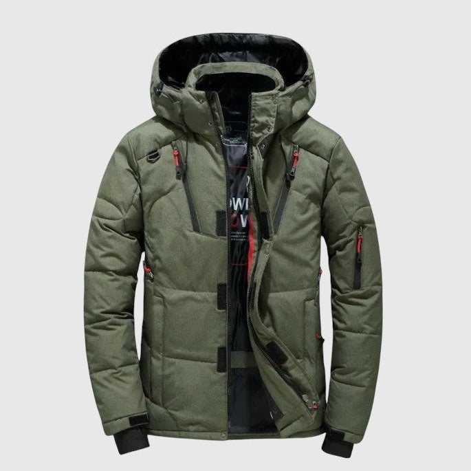 André – Prošívaná bunda s kapucí a technickými detaily 