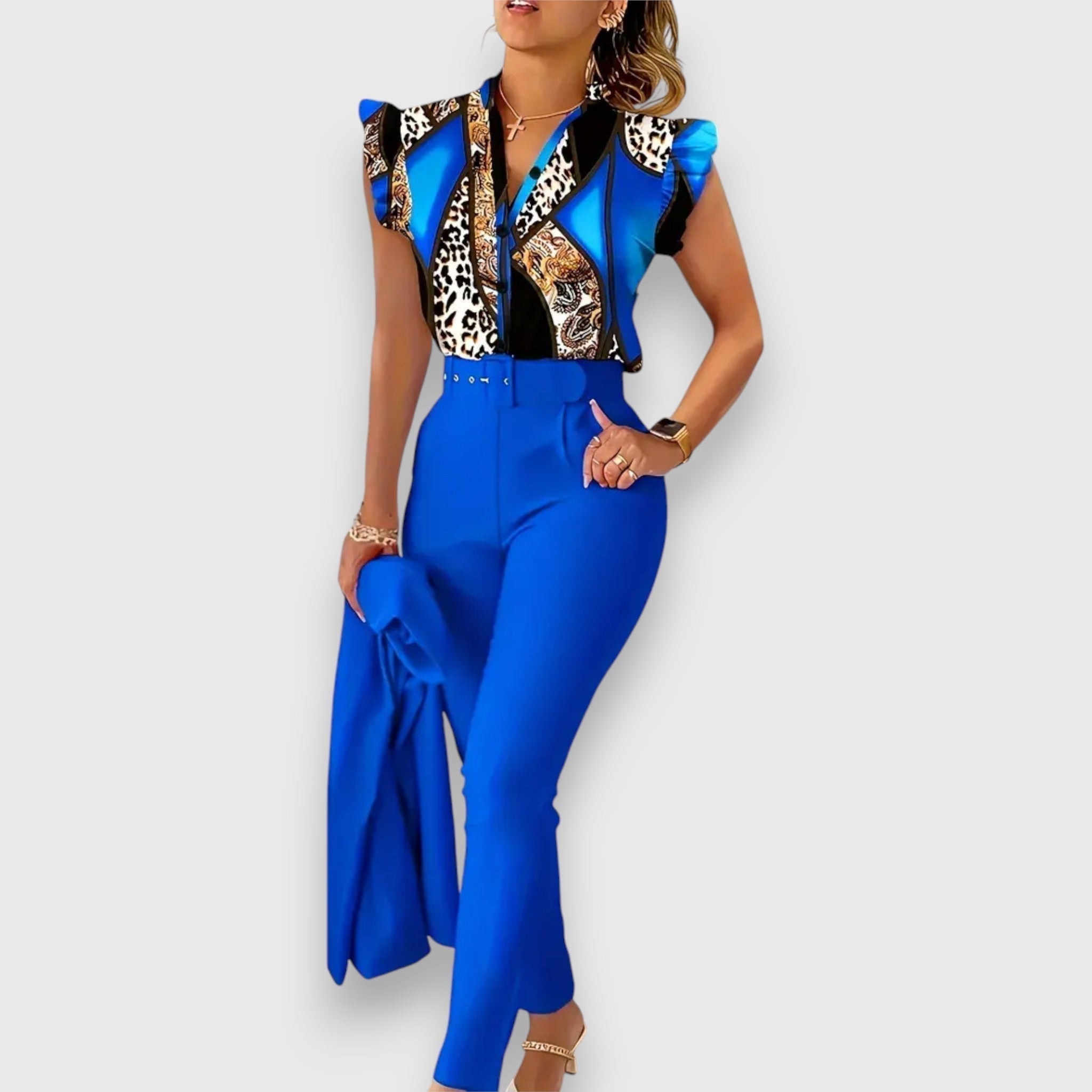 Sada dvou kusů s moderním leopardím vzorem