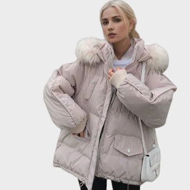 Silke | Stylová prošívaná bunda s kožíškem