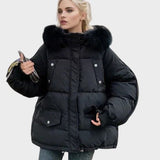 Silke | Stylová prošívaná bunda s kožíškem